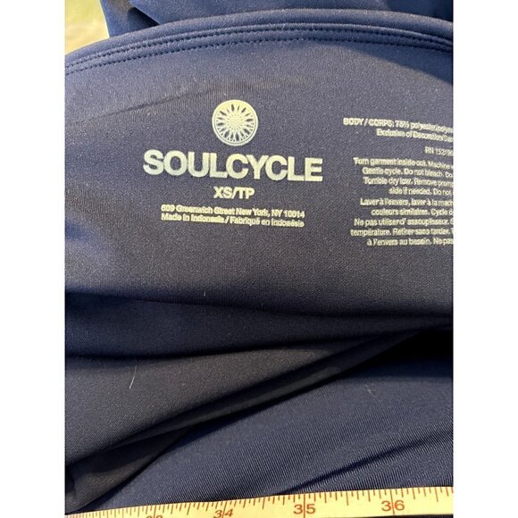 Women's Soulcycle Blue and White Exercise Yoga Pants XS Extra Small - Picture 3 of 7